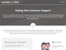 Tablet Screenshot of datingcustserv.com